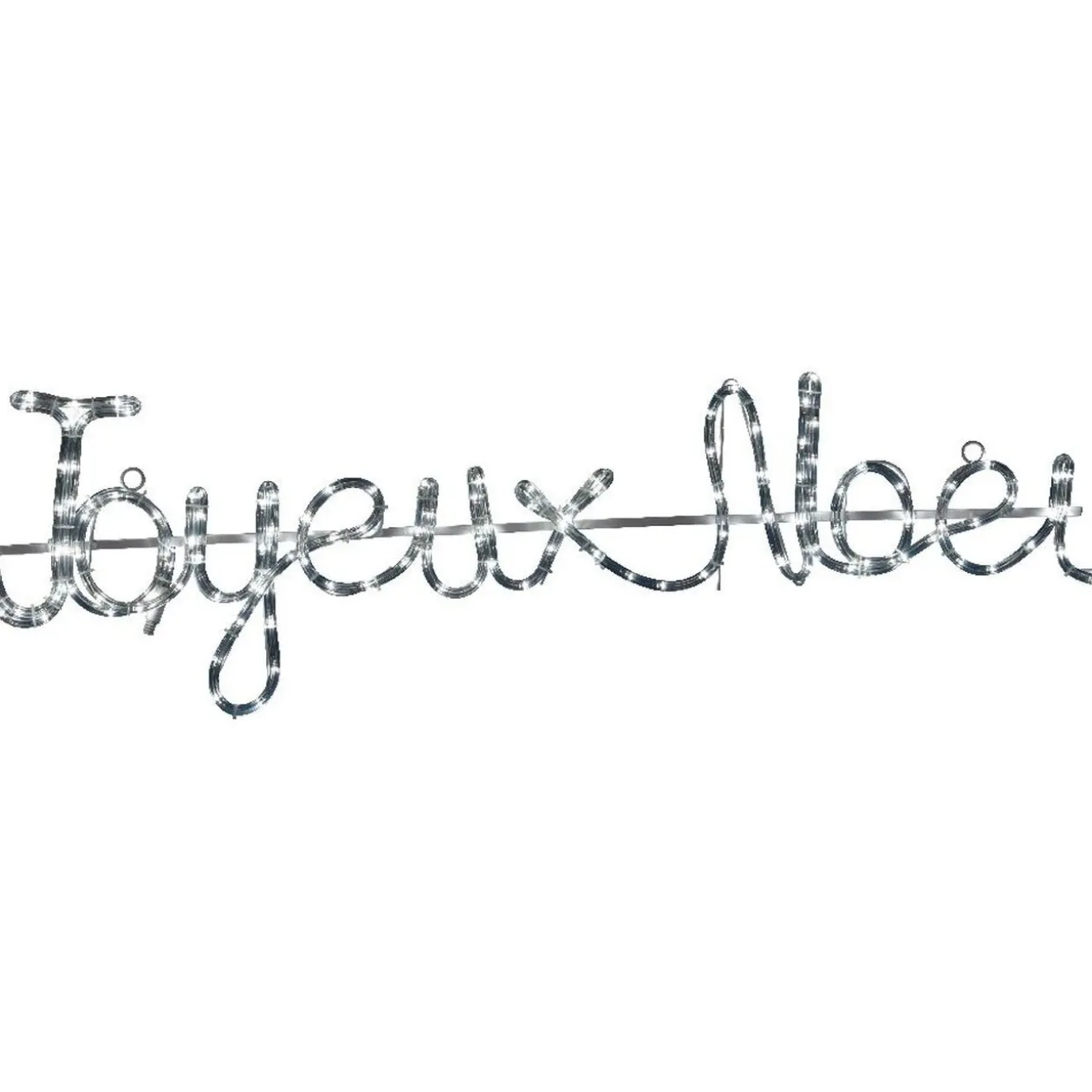 Guirlande électrique solaire Joyeux Noël blanc 1,15 m