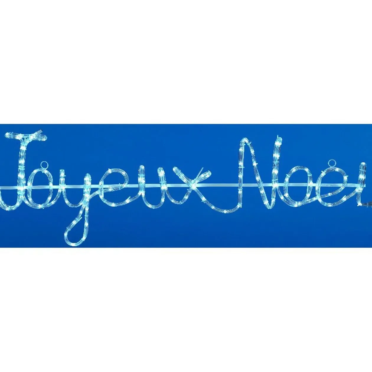 Guirlande électrique solaire Joyeux Noël blanc 1,15 m