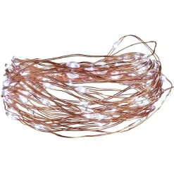 Guirlande électrique solaire 100 microLED 7,4m d'éclairage blanc froid