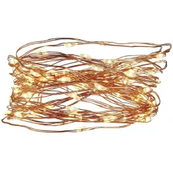 Guirlande électrique solaire 100 microLED 7,4m d'éclairage blanc chaud