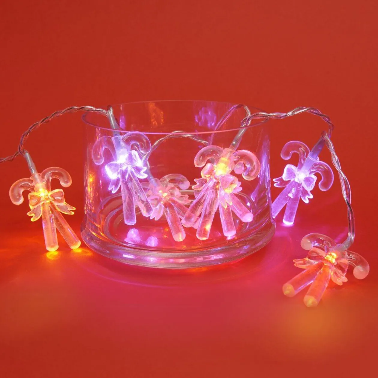 Guirlande électrique sucres orges multicolores 1 m