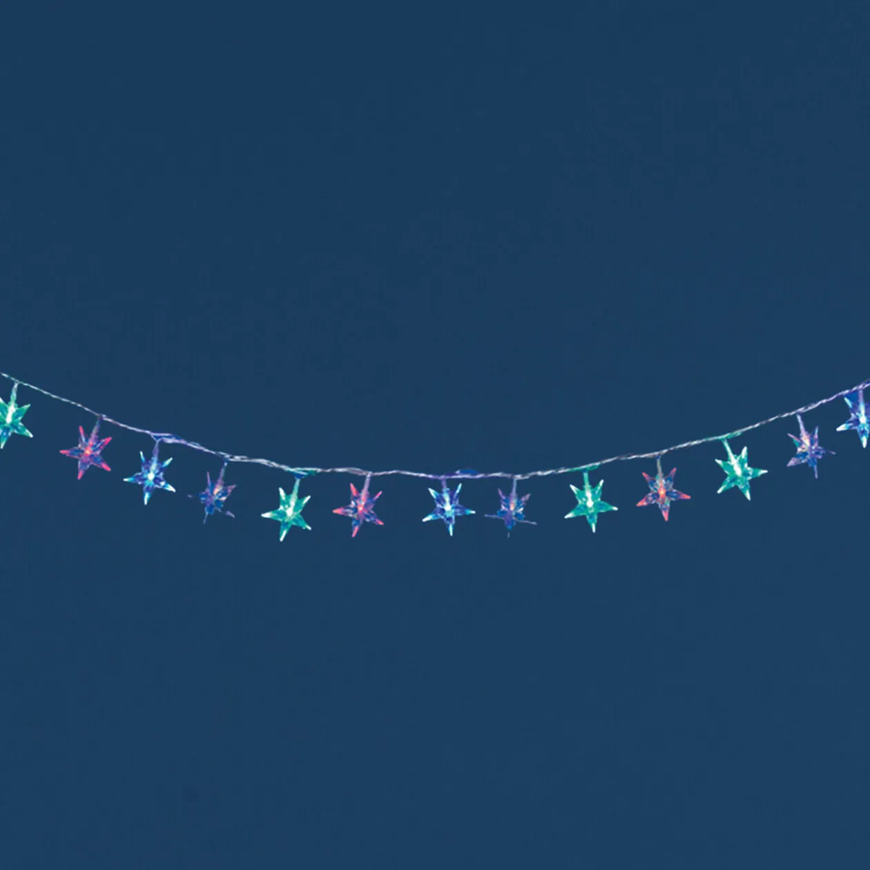 Guirlande électrique étoile multicolore clignotante 4,7 m