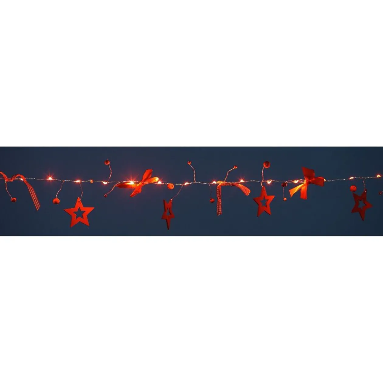 Guirlande électrique étoiles rouge fixe 0,9 m