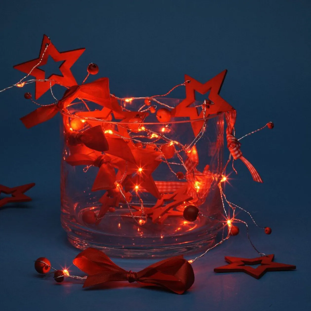 Guirlande électrique étoiles rouge fixe 0,9 m