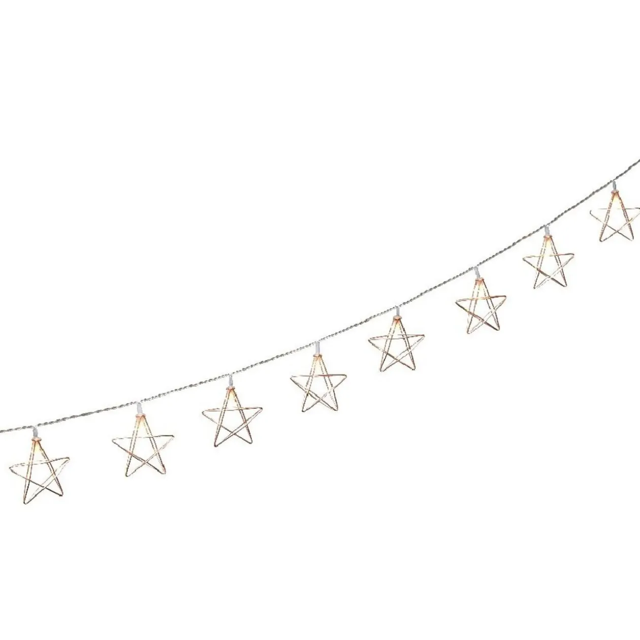 Guirlande électrique étoiles dorées fixe L. 1,35 m