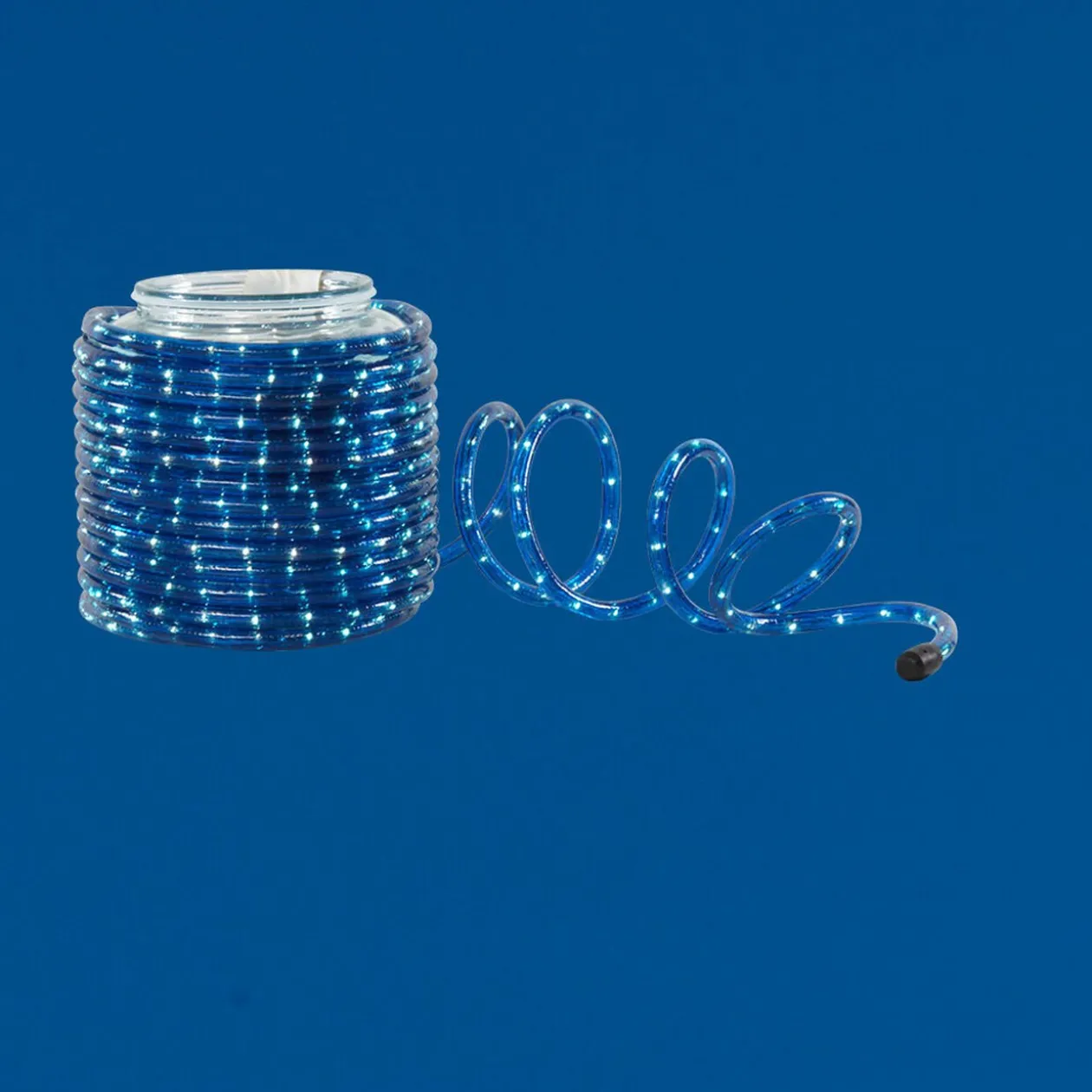 Guirlande électrique tube bleu clignotant 12 m