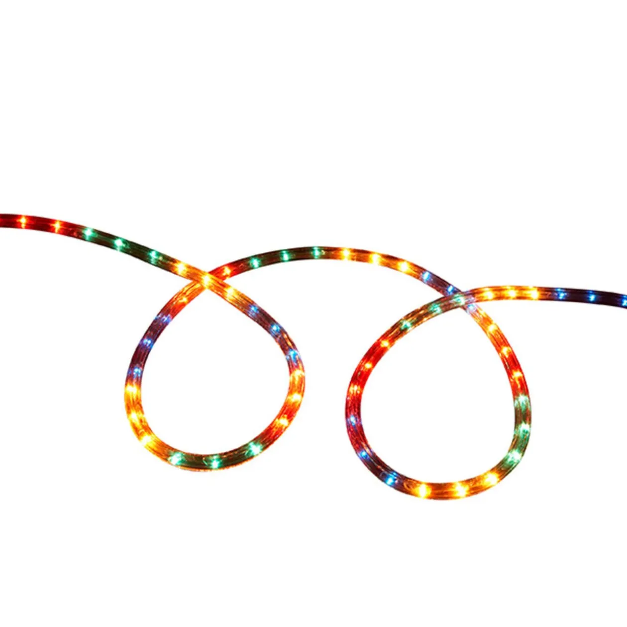 Guirlande électrique tube multicolore clignotante 18m