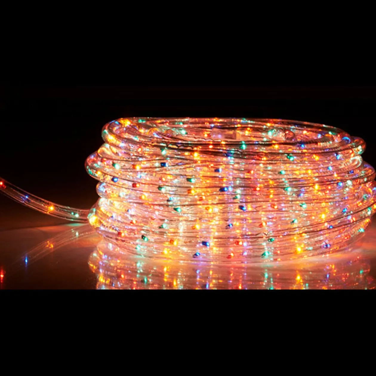 Guirlande électrique tube multicolore clignotante 18m