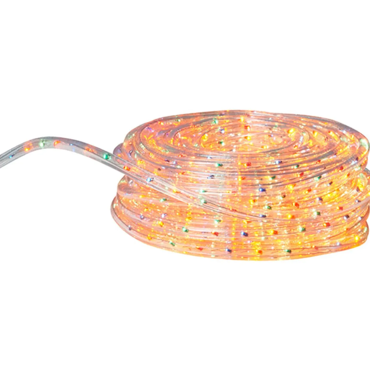 Guirlande électrique tube multicolore clignotante 24m