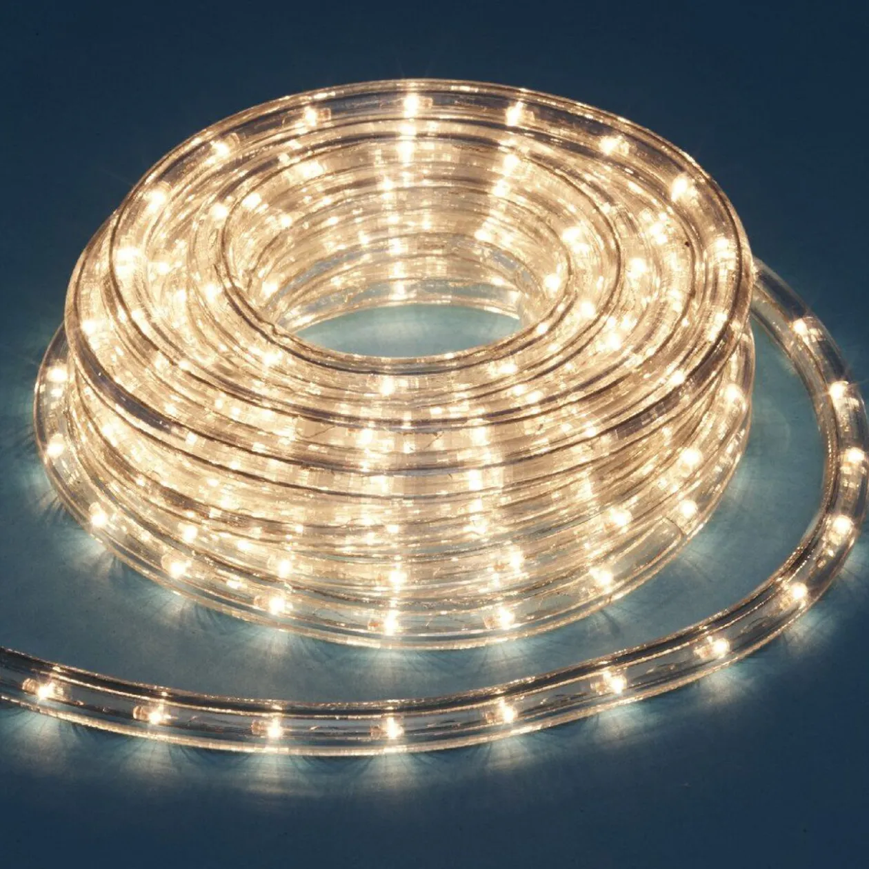 Guirlande électrique tube blanc chaud clignotant 6 m