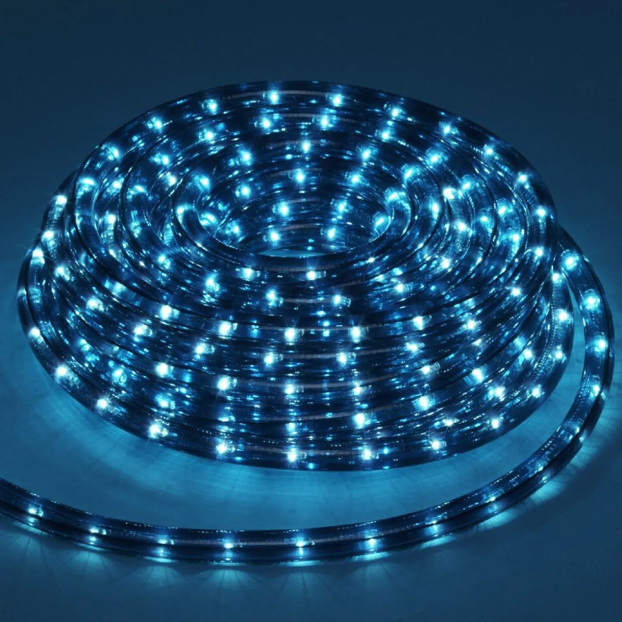 Guirlande électrique tube bleu clignotant 12 m