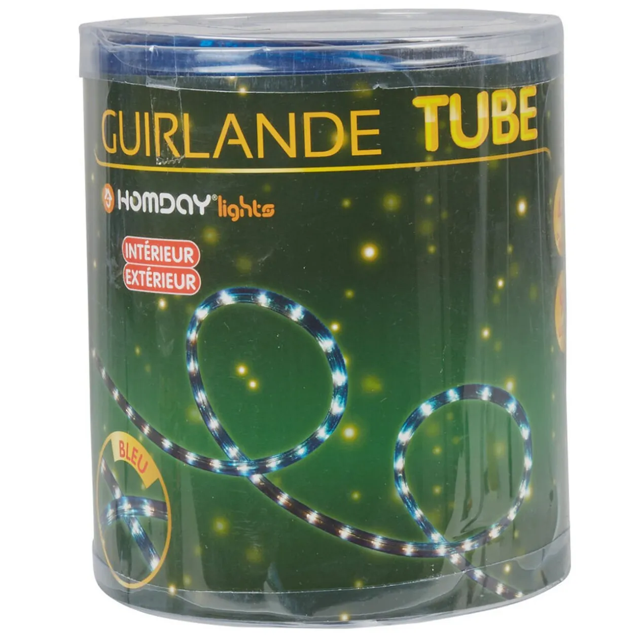 Guirlande électrique tube bleu fixe 4 m