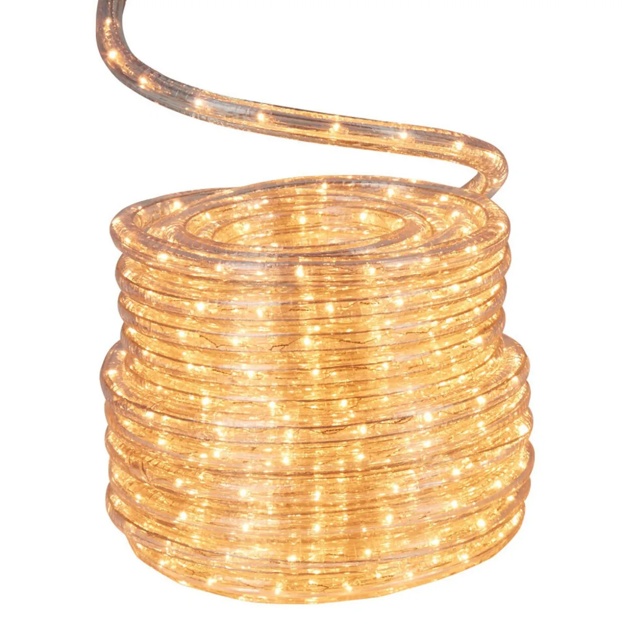 Guirlande électrique tube blanc chaud clignotant 18 m