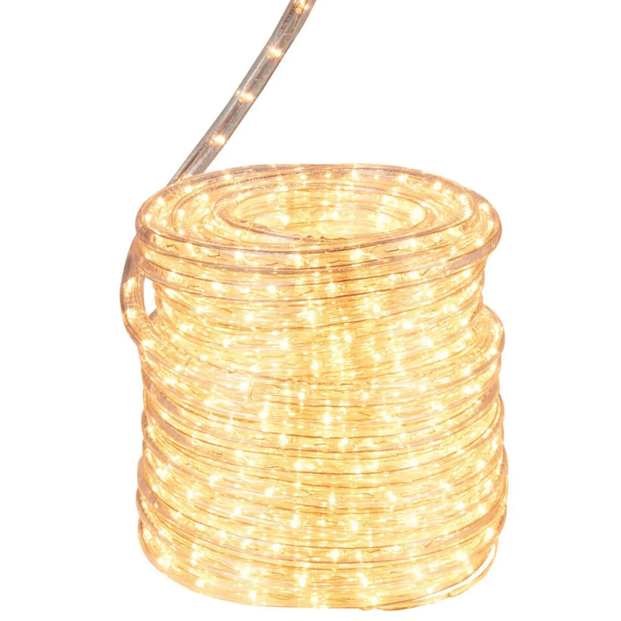 Guirlande électrique tube blanc chaud clignotant 24 m