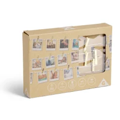 Guirlande LED à pinces 280cm plastique doré