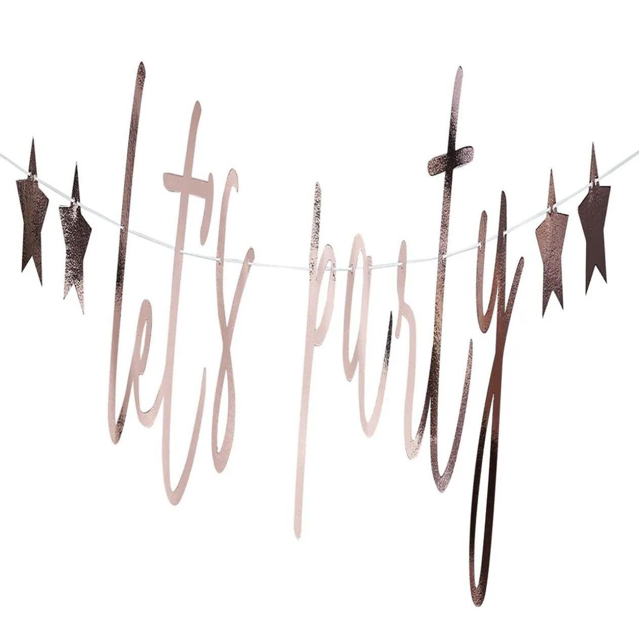 Guirlande let's party 200cm rose gold