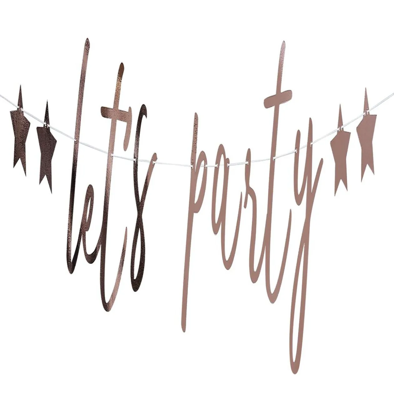 Guirlande let's party 200cm rose gold