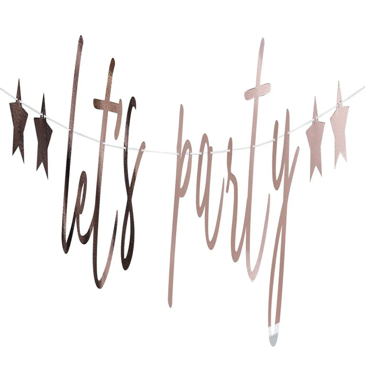 Guirlande let's party 200cm rose gold