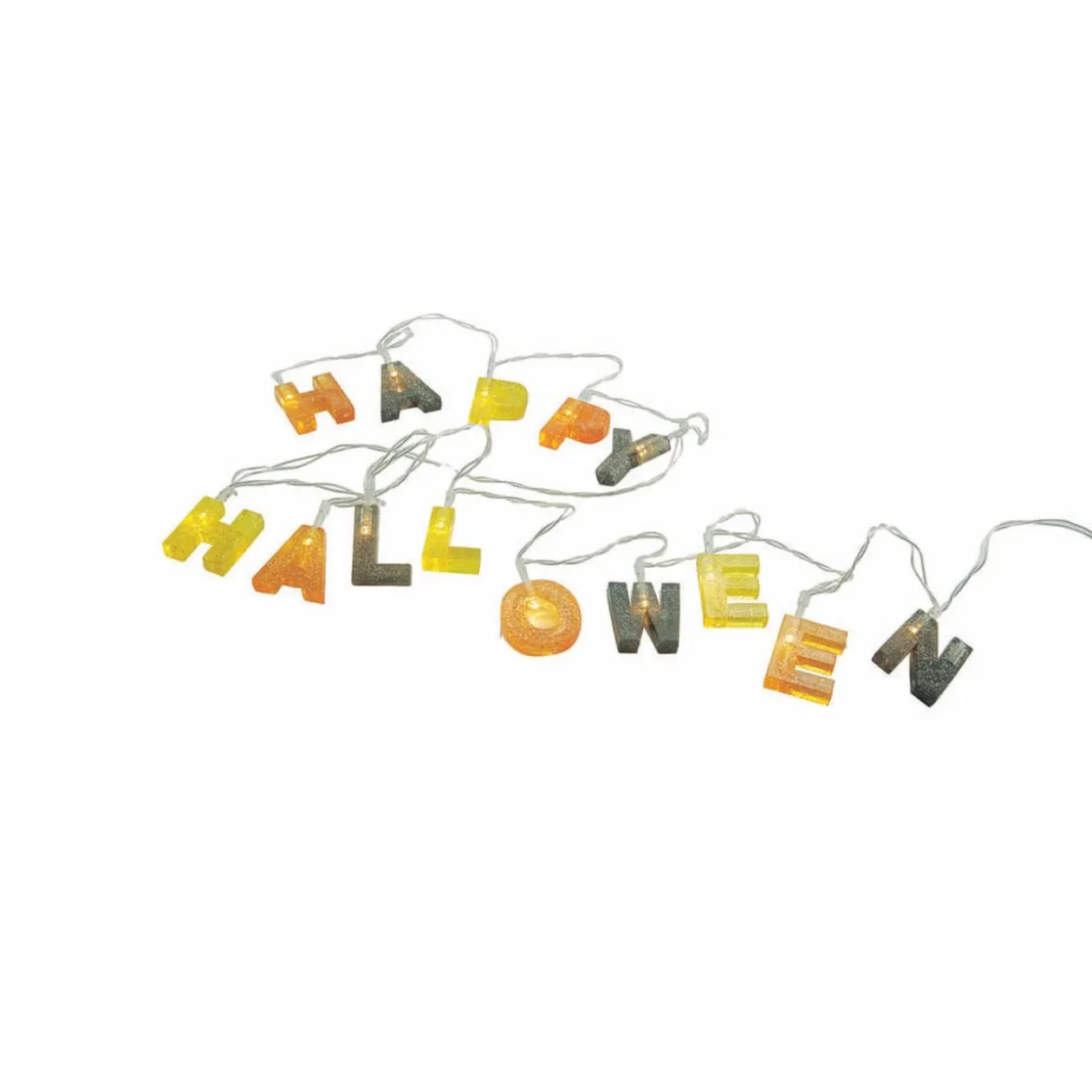 Guirlande lettres lumineuses Happy Halloween L.174 cm