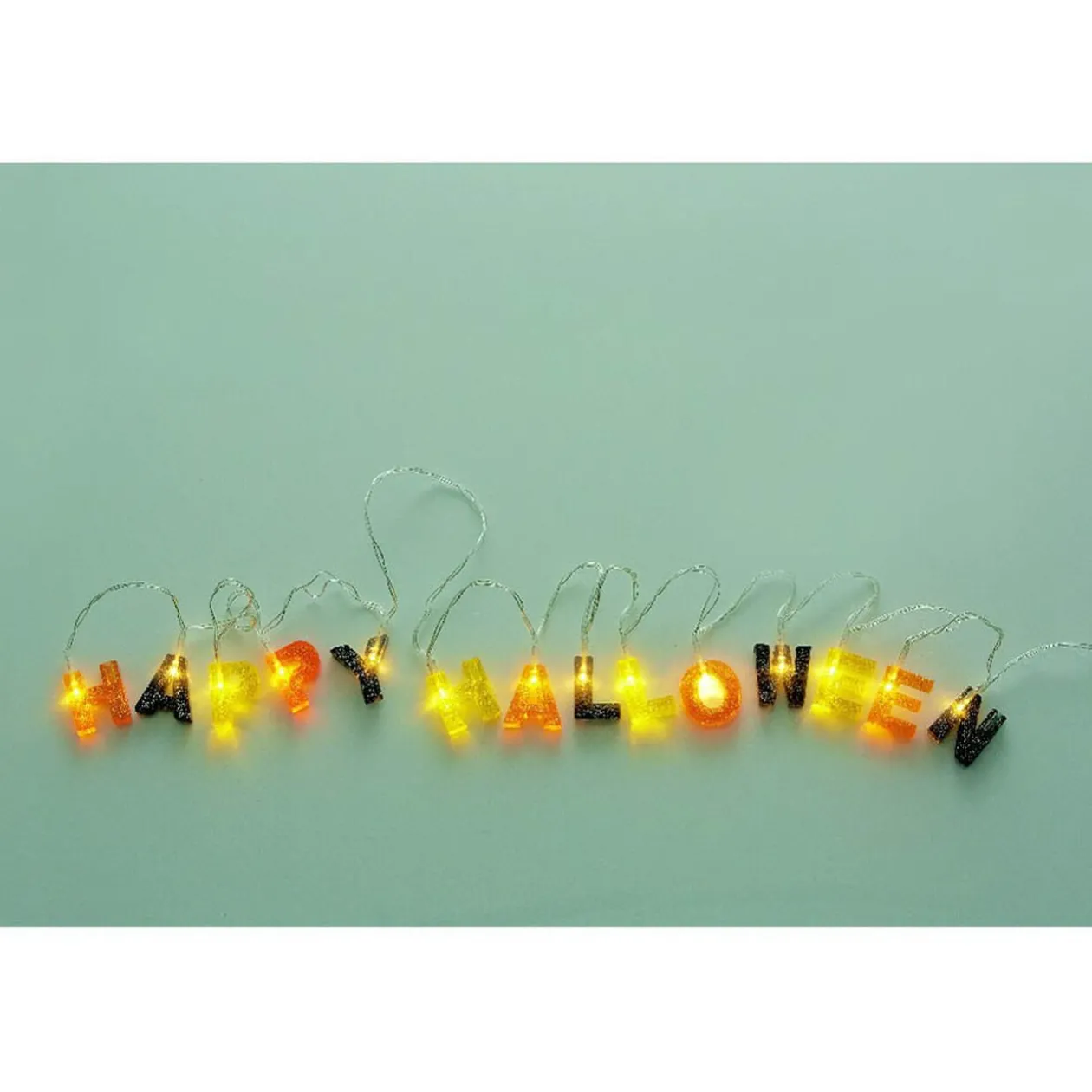 Guirlande lettres lumineuses Happy Halloween L.174 cm