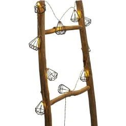 Guirlande lumineuse 10 diamants métal noir 165cm