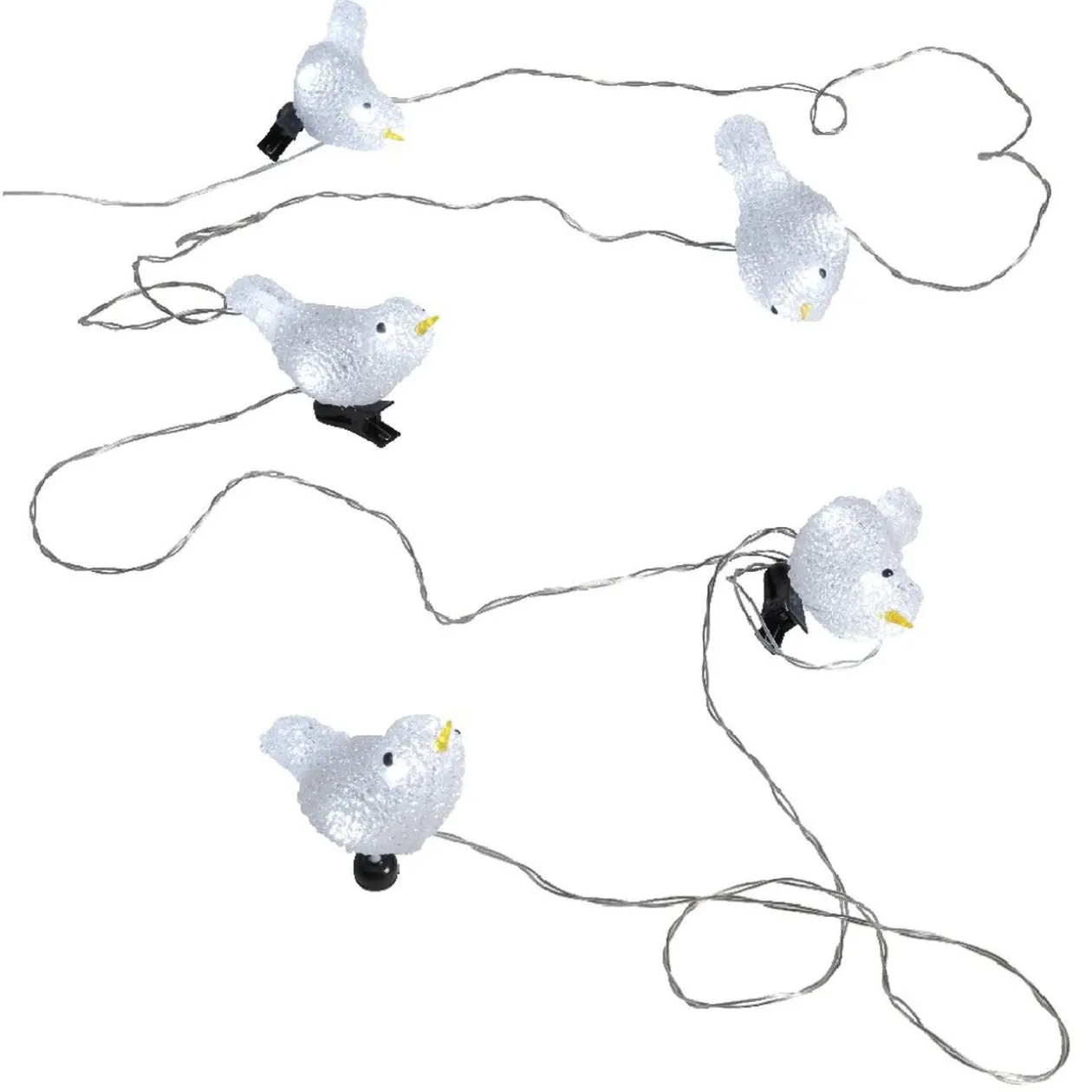 Guirlande lumineuse 5 oiseaux 30 LED extérieur