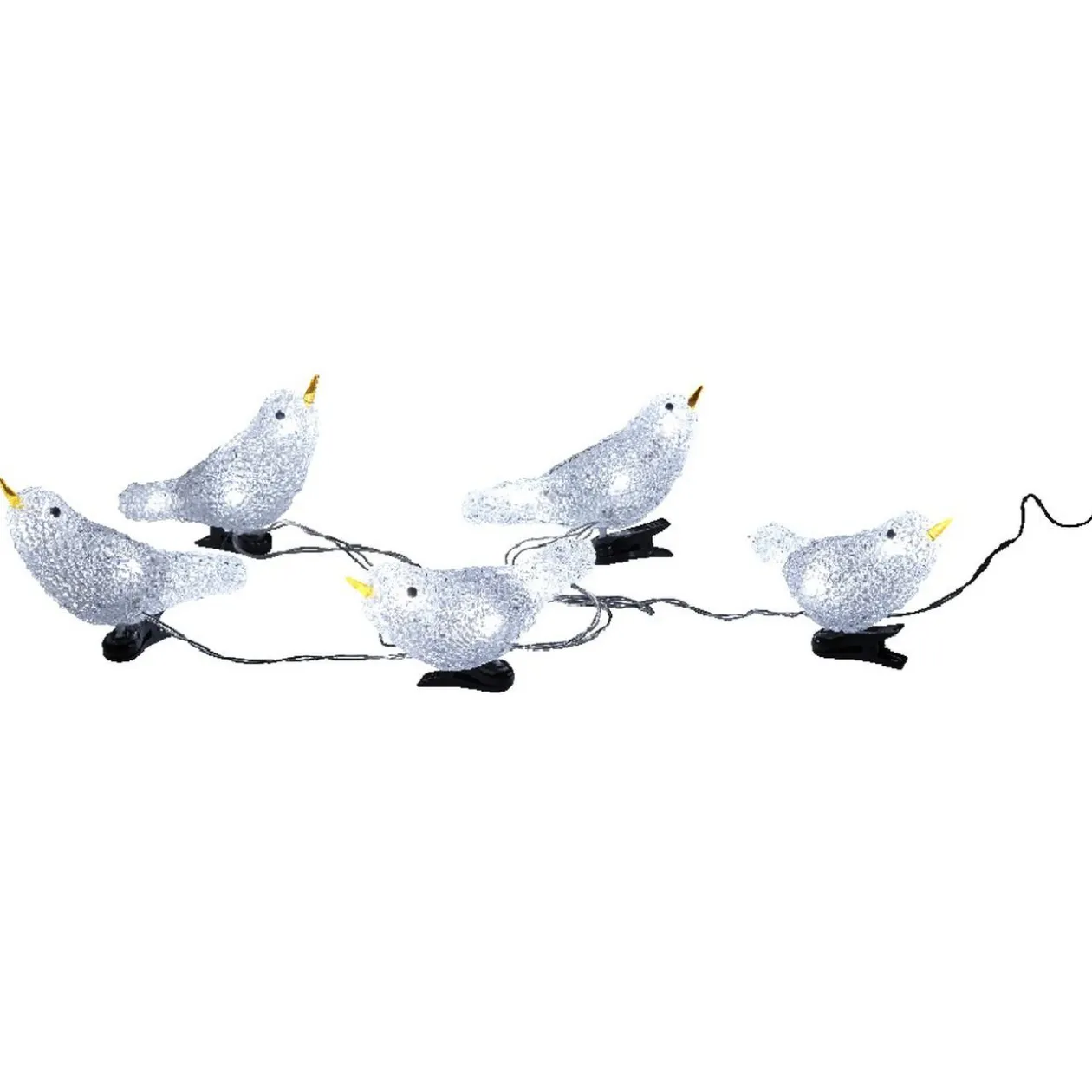 Guirlande lumineuse 5 oiseaux 30 LED extérieur