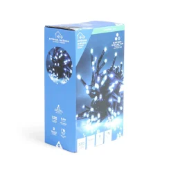 Guirlande lumineuse extérieure 120LED blanc froid/bleu clair/bleu 11,9m