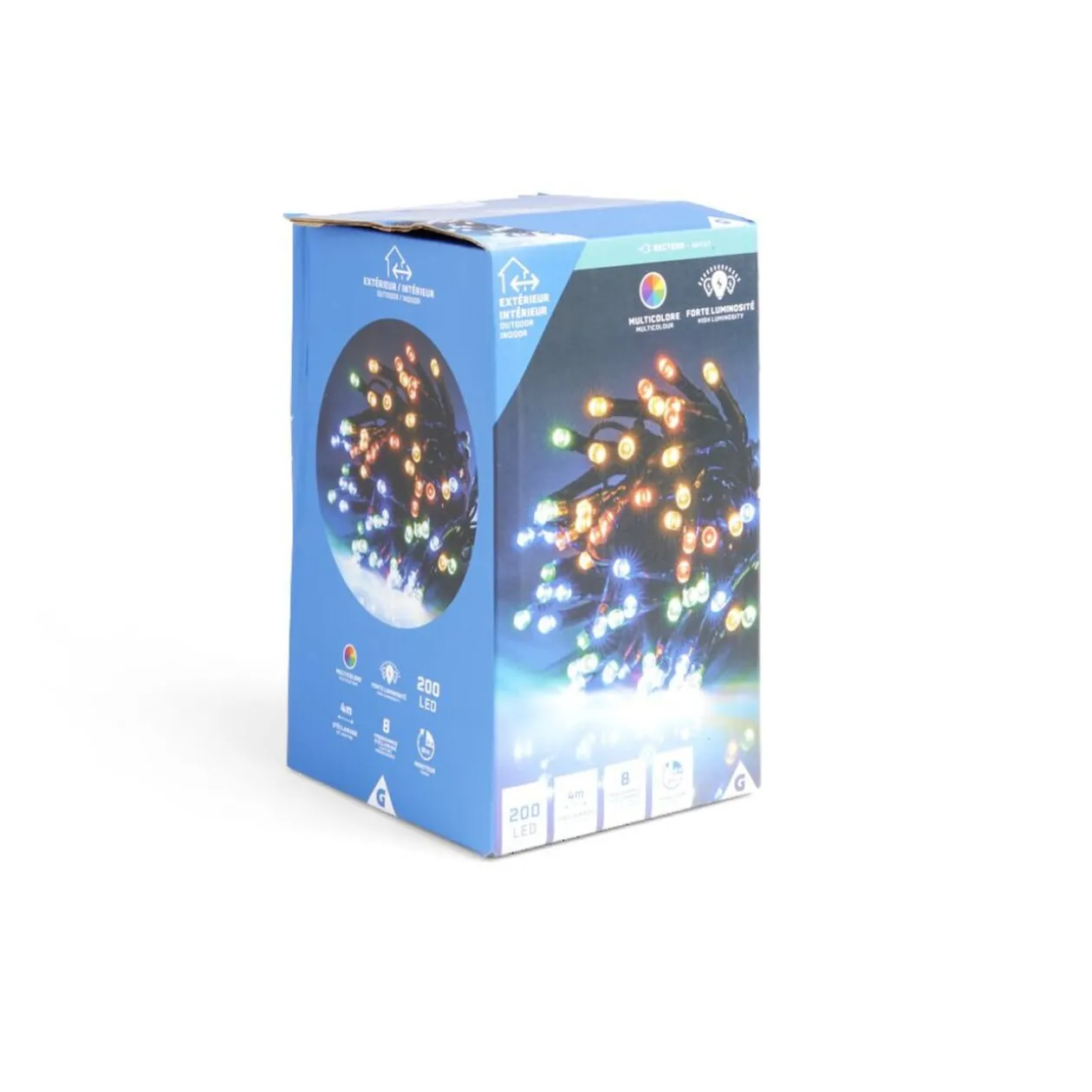 Guirlande lumineuse extérieur 200LED cluster multicolore 4m