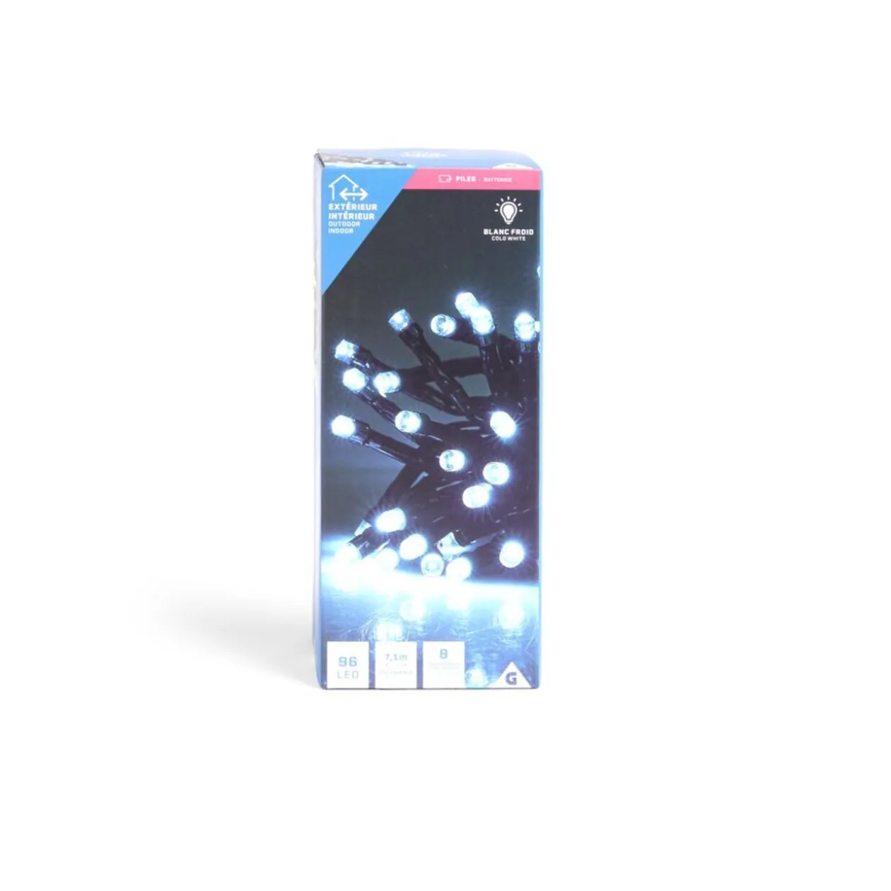 Guirlande lumineuse extérieur 96LED blanc froid 7,1m