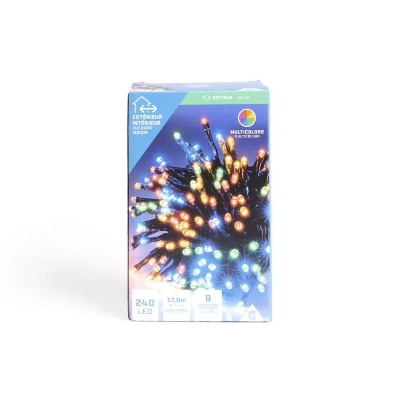 Guirlande lumineuse extérieur 240LED multicolores 17,9m