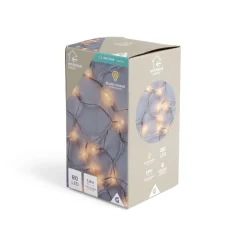 Guirlande lumineuse intérieur diamant 80LED blanc chaud 7,9m