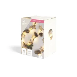 Guirlande Lumineuse intérieure pomme de pin et sapin 15LED 1,4m