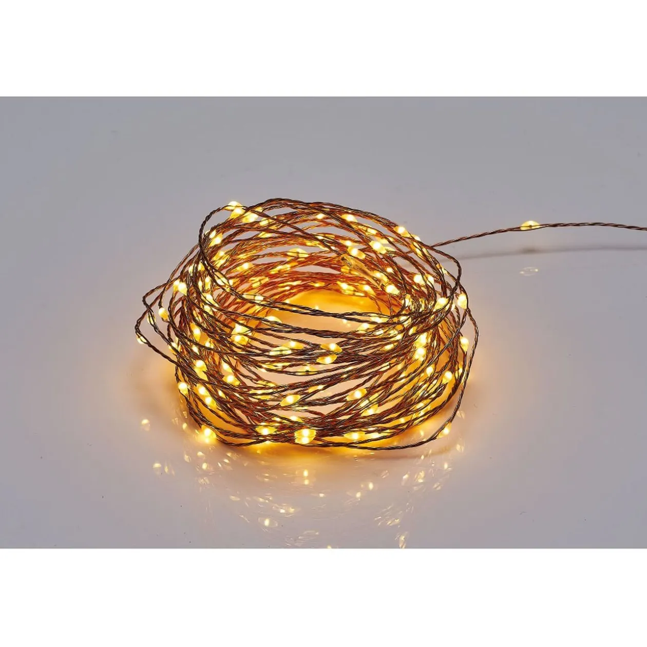 Guirlande lumineuse solaire 400 microled blanc chaud 20 m