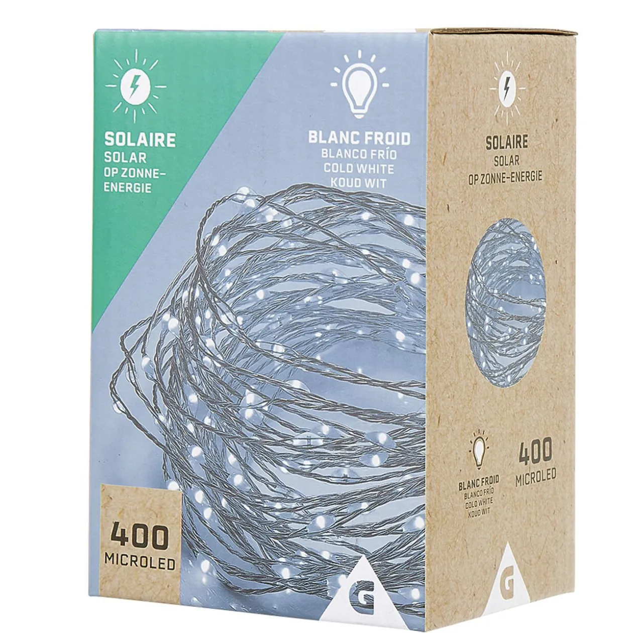 Guirlande lumineuse Solaire 400 microled Blanc froid 20 m