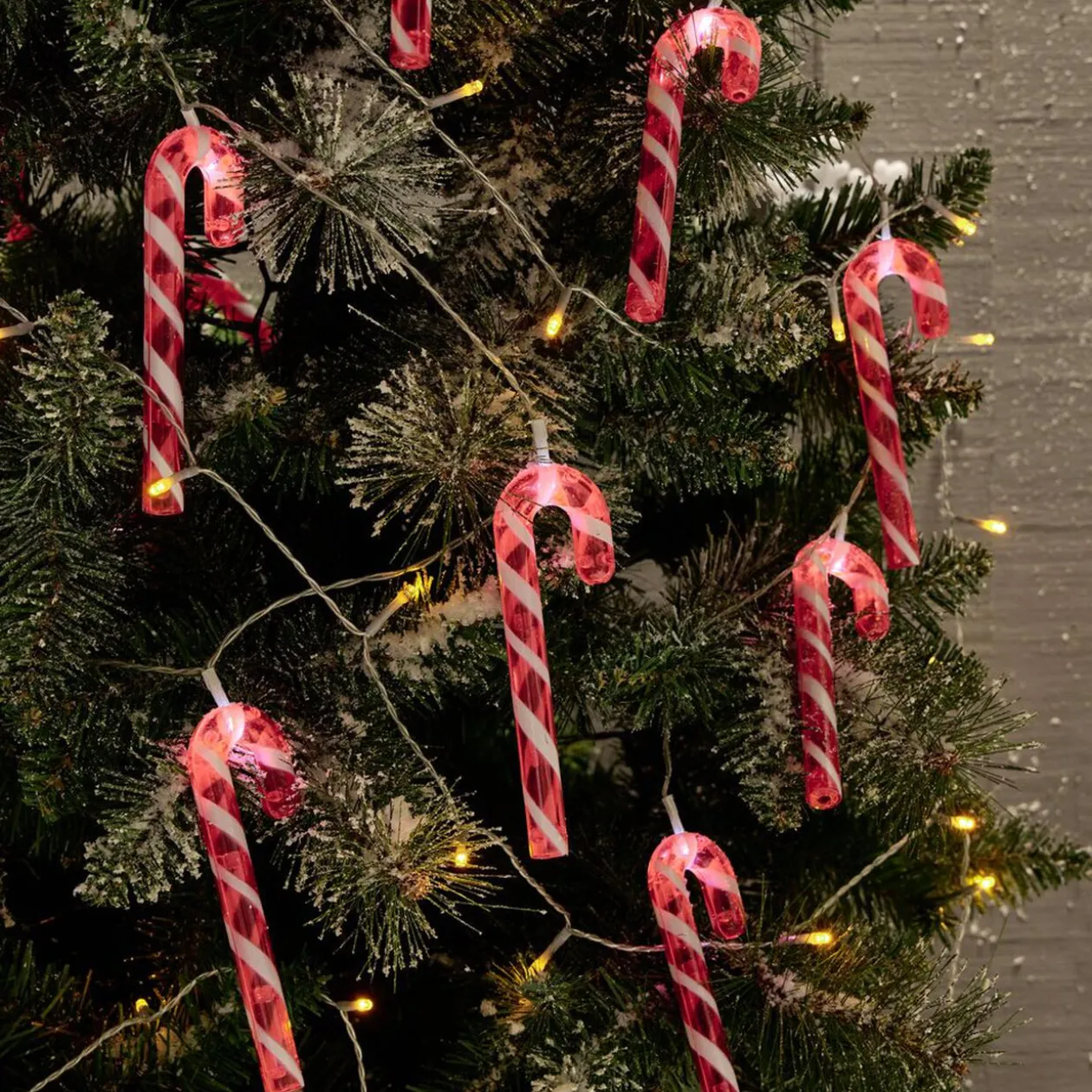 Guirlande lumineuse solaire sucre d'orge 20LED blanc froid 3,8m