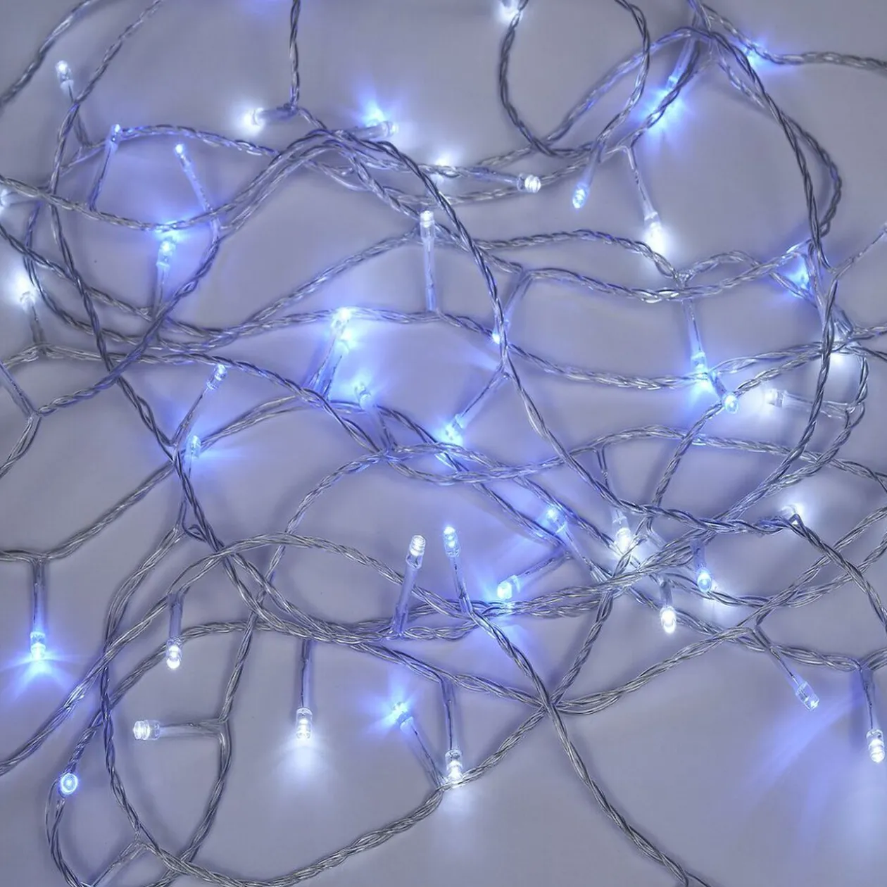 Guirlande lumineuse solaire 200LED bleu et blanc 19,9m