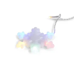 Guirlande lumineuse solaire bordure toit flocon 161LED multicolores 3m