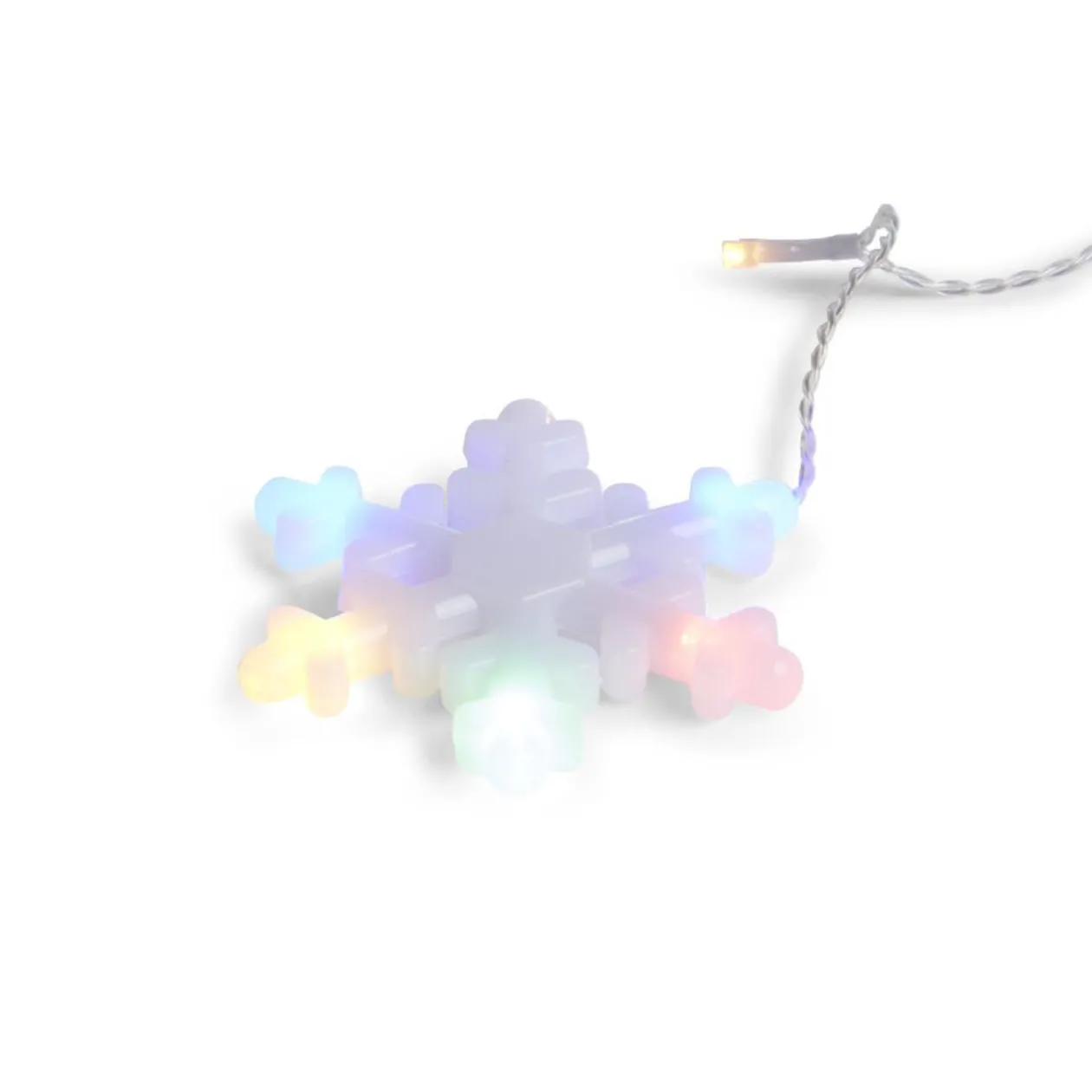 Guirlande lumineuse solaire bordure toit flocon 161LED multicolores 3m