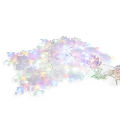 Guirlande lumineuse solaire bordure toit flocon 161LED multicolores 3m