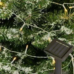 Guirlande lumineuse solaire 50LED blanc chaud 4,9m