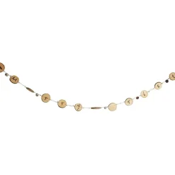 Guirlande Merry Christmas rondin de bois et jute 1,8m