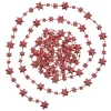 Guirlande mini Étoiles Rouge pailleté 1,5 m