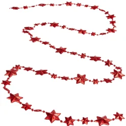 Guirlande mini Étoiles Rouge pailleté 1,5 m