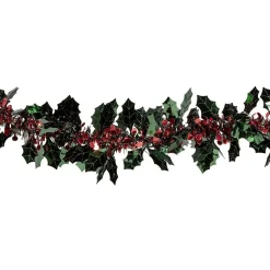 Guirlande scintillante houx vert et rouge 2m