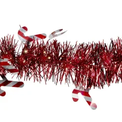 Guirlande scintillante sucre d'orge rouge 2m