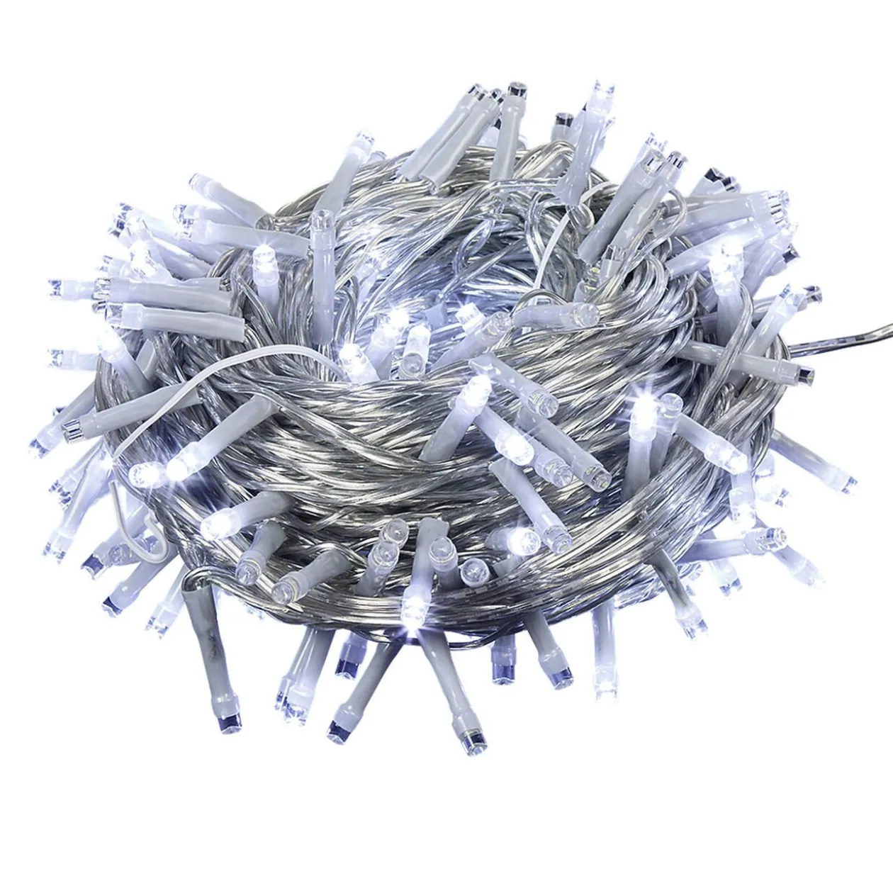 Guirlande Solaire 400 LED blanc clignotant fixe 40 m