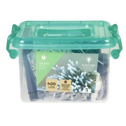 Guirlande Solaire 400 LED blanc clignotant fixe 40 m