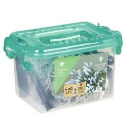 Guirlande Solaire 400 LED blanc clignotant fixe 40 m