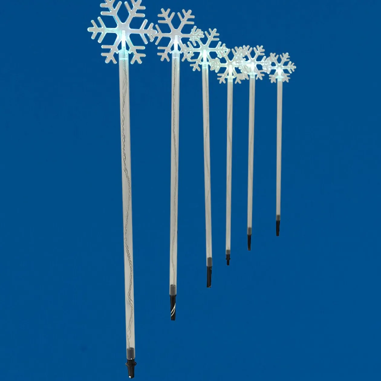 Guirlande solaire flocons multicolores à planter x6